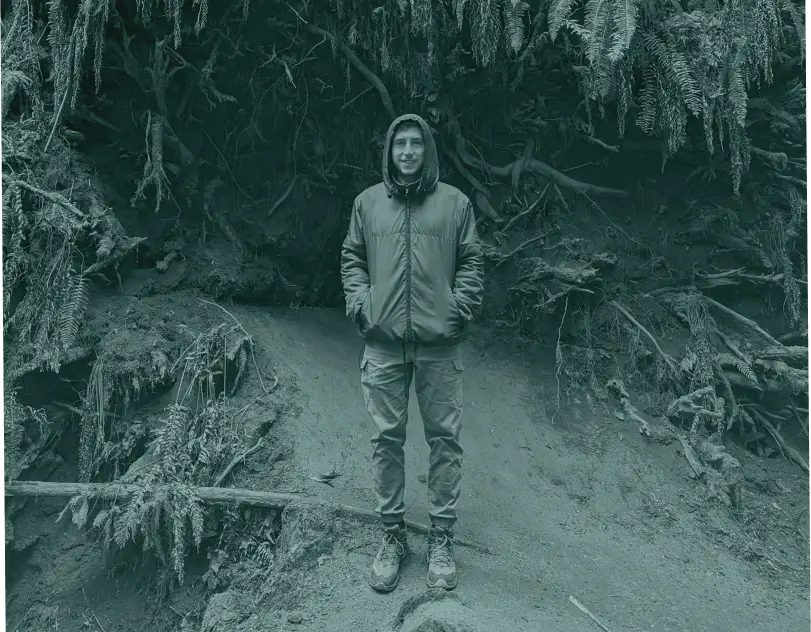 A person is standing